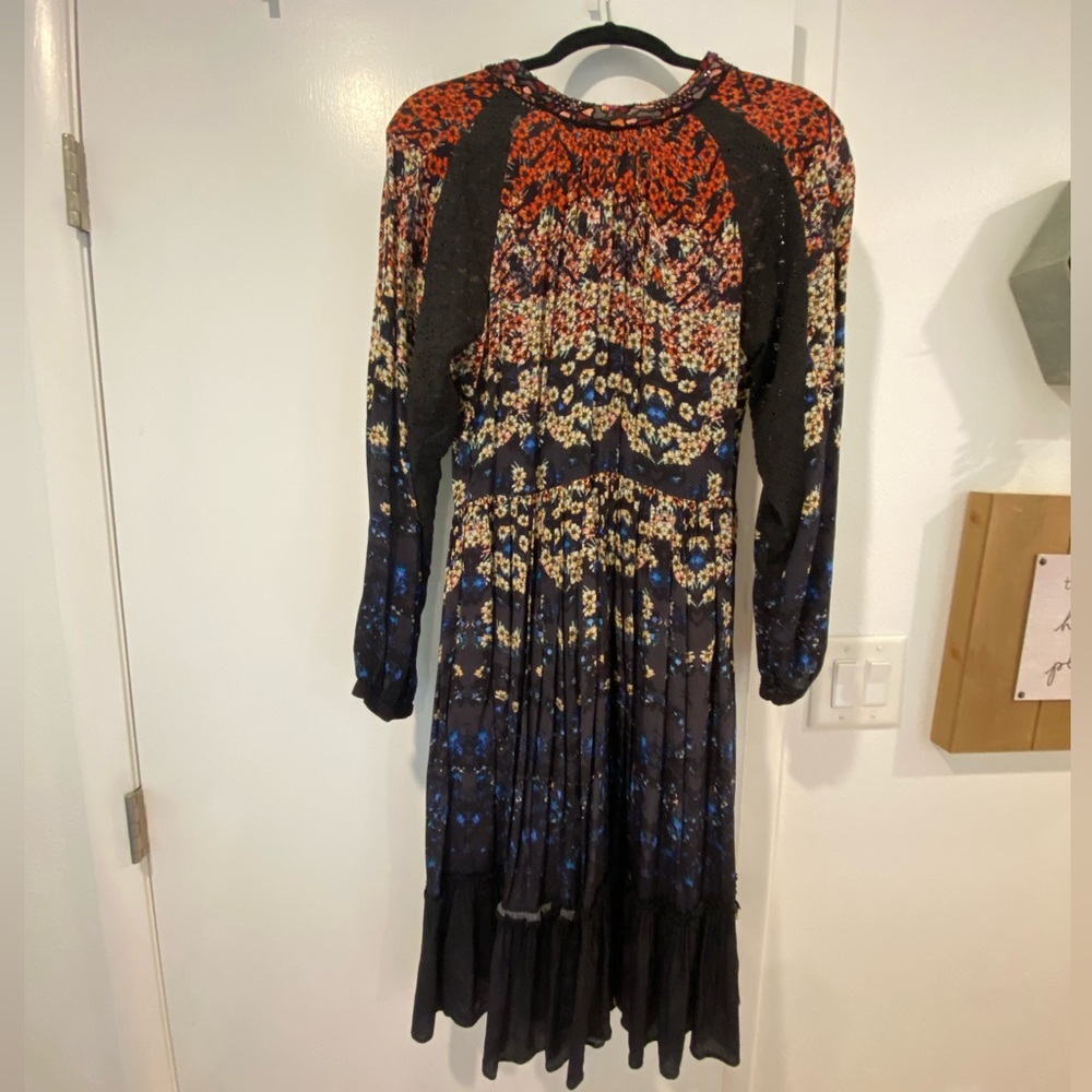 Bhanuni by Jyoti Anthropologie Floral Print Long Sleeve Dress, Size M